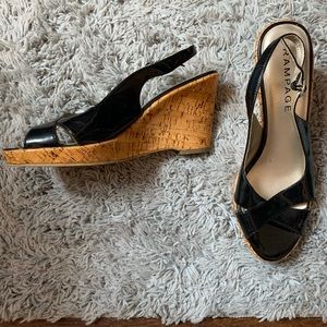 Women’s black wedges